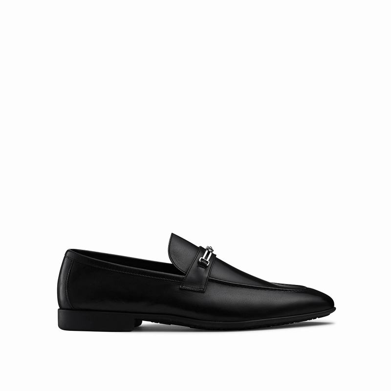 Russell & Bromley Duty Mens Snaffle Trim Loafers Black |NHH396OR|